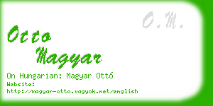 otto magyar business card